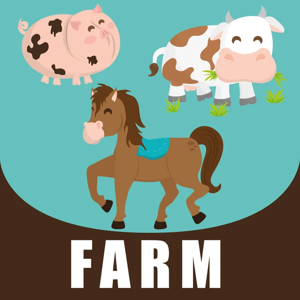 Farm concept design — Stock Vector