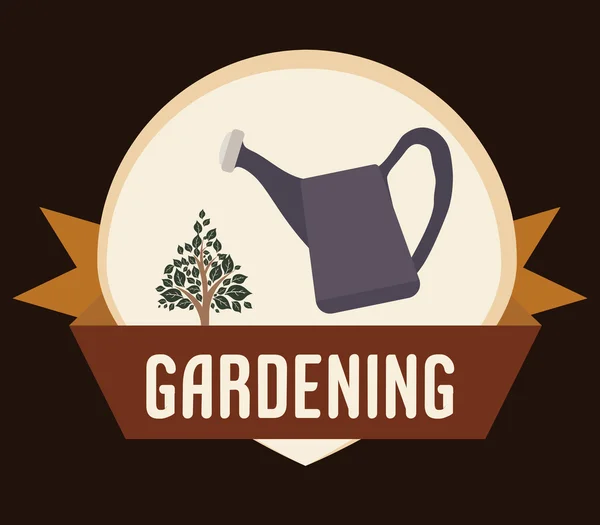 Conception d'icônes de jardinage — Image vectorielle