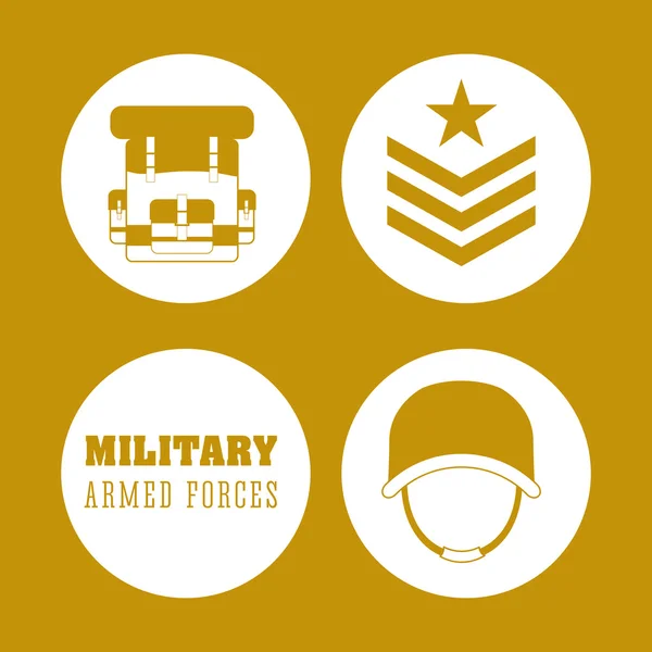 Diseño de las fuerzas armadas — Vector de stock