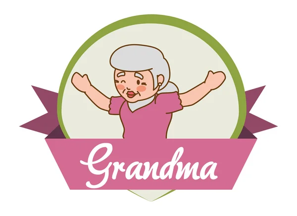 Família e design de avós — Vetor de Stock