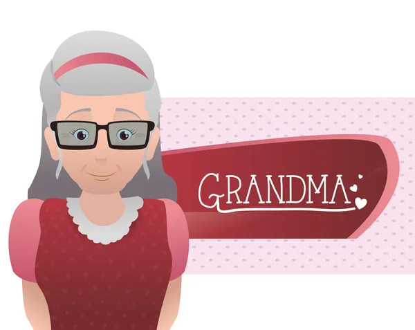 Familien- und Großelterndesign — Stockvektor