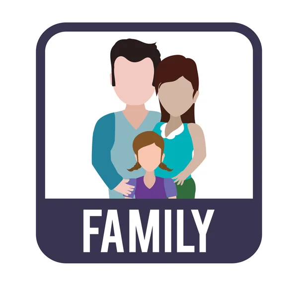 Familia y diseño de roles — Vector de stock