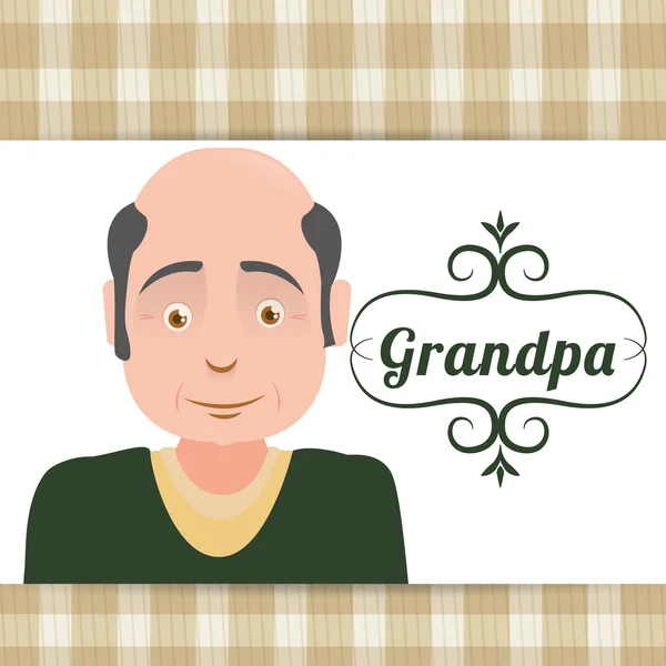 Conception de famille et grands-parents — Image vectorielle