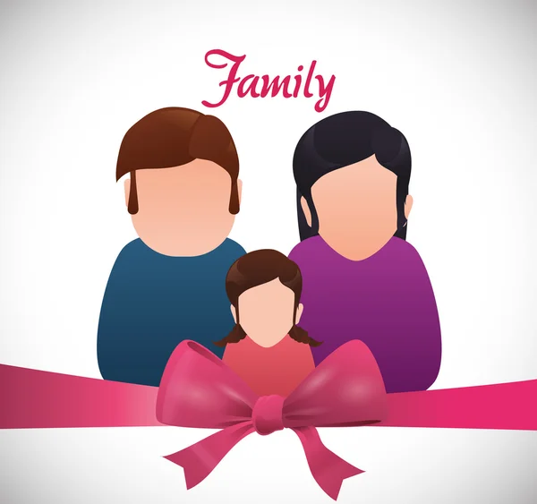 Conception familiale et des rôles — Image vectorielle