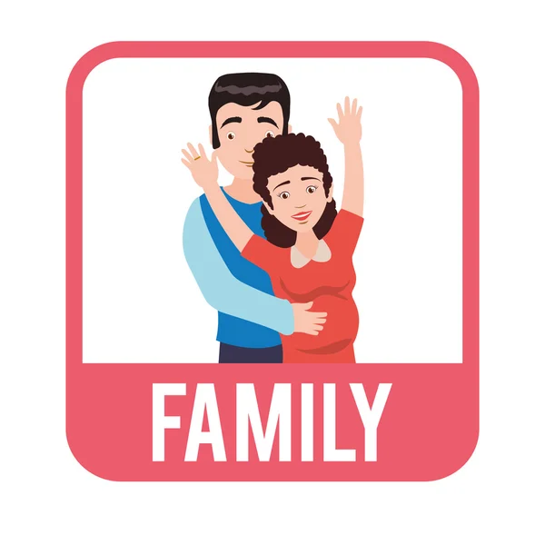 Familia y diseño de roles — Vector de stock