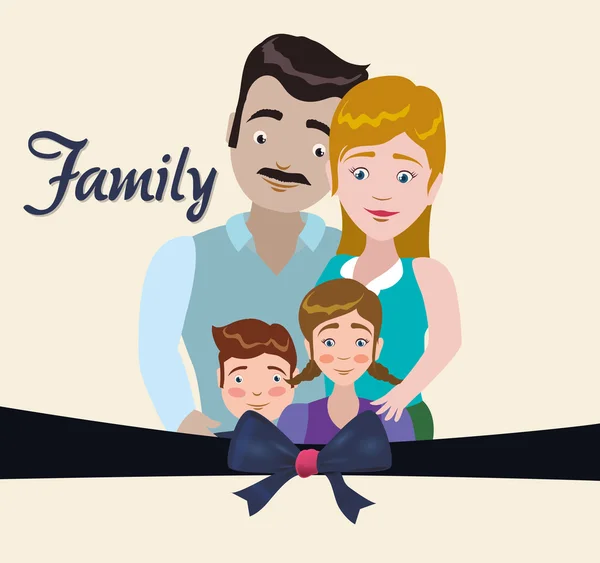 Família e design de papéis — Vetor de Stock