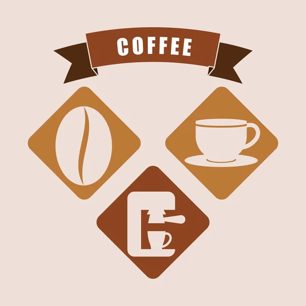 Diseño de iconos Cofee — Archivo Imágenes Vectoriales