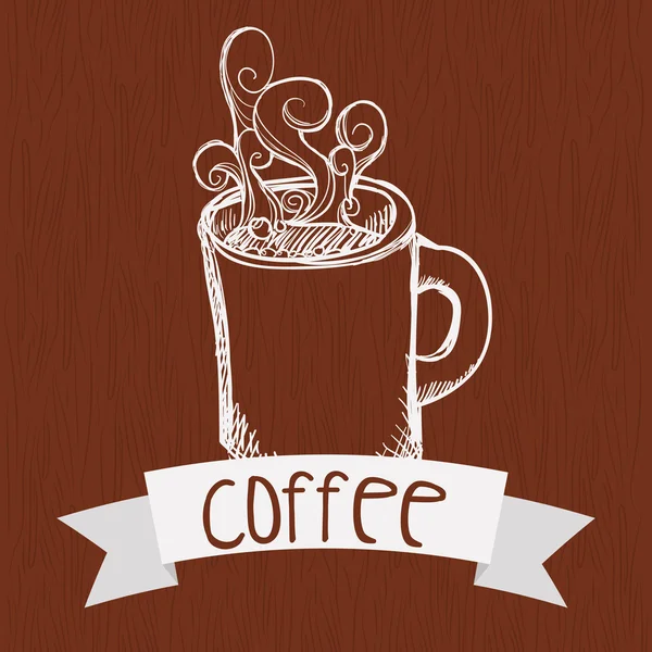 Design von Cofee-Symbolen — Stockvektor