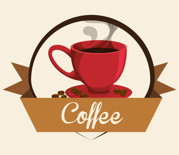 Cofee icone di design — Vettoriale Stock