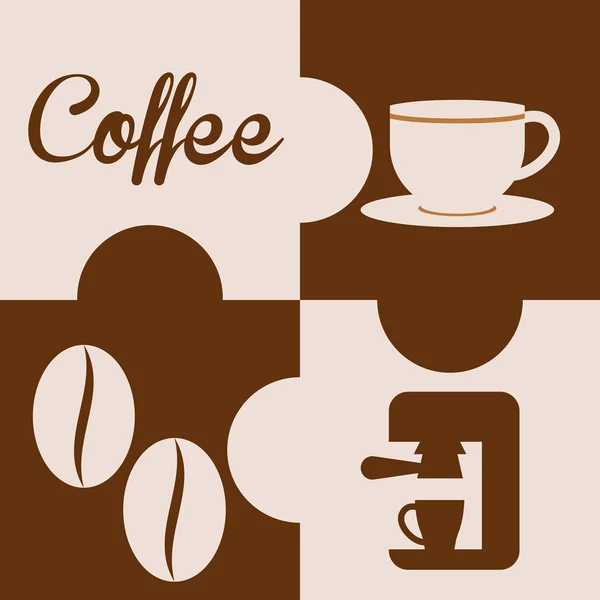 Design von Cofee-Symbolen — Stockvektor