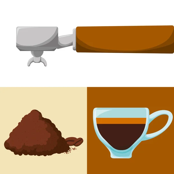 Diseño de iconos Cofee — Vector de stock