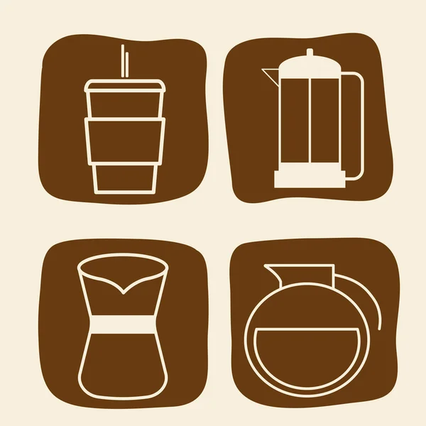 Cofee iconen ontwerp — Stockvector
