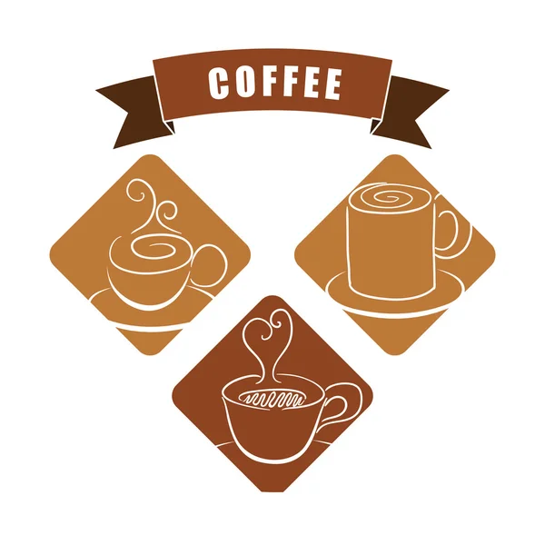 Cofee ikoner design — Stock vektor