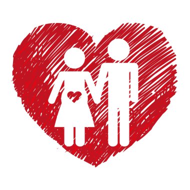 Sevgi ve romantik simgeleri tasarım