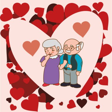 Sevgi ve romantik simgeleri tasarım