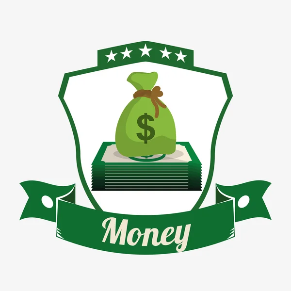 Geld iconen ontwerp — Stockvector