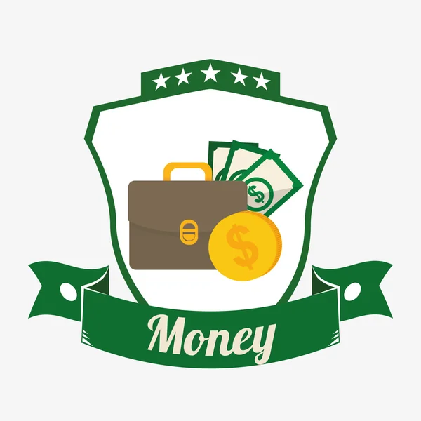 Geld iconen ontwerp — Stockvector