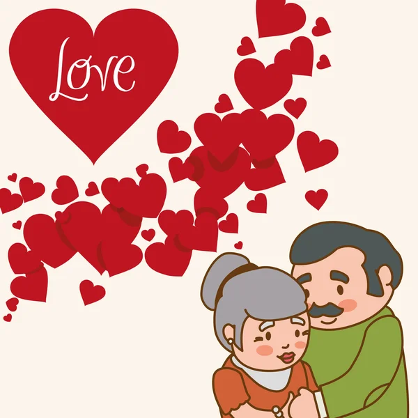 Láska a romantické ikony designu — Stockový vektor