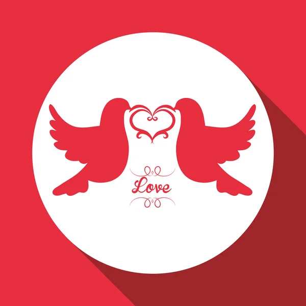 Amor y diseño de iconos románticos — Vector de stock