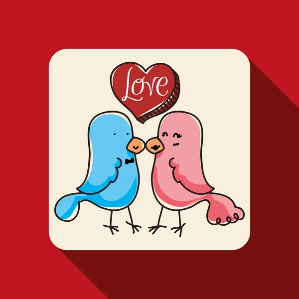 Amore e design di icone romantiche — Vettoriale Stock
