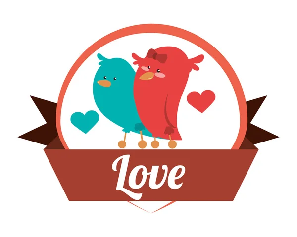 Liefde en romantische iconen ontwerp — Stockvector