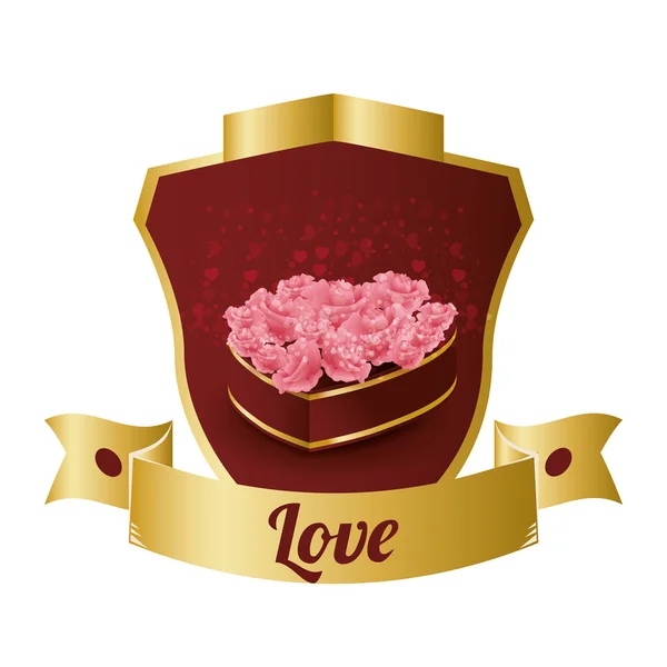 Love and romantic icons design — Stock Vector