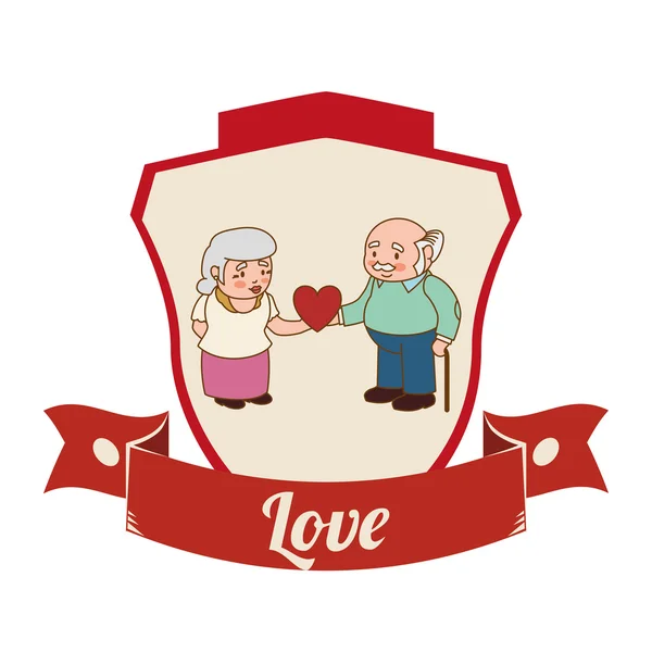 Desain ikon cinta dan romantis - Stok Vektor