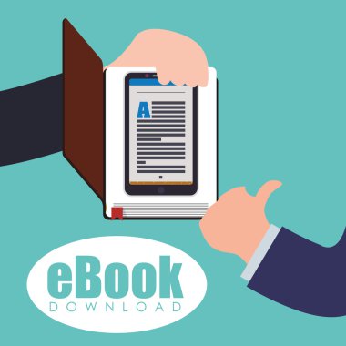 Kitap ve e-öğrenme simgeleri tasarım