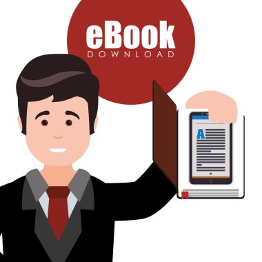 Kitap ve e-öğrenme simgeleri tasarım