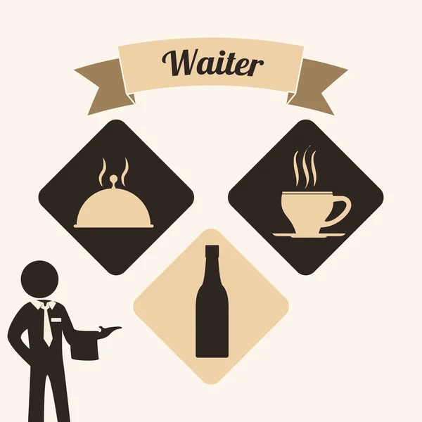 Дизайн иконок меню и ресторанов — стоковый вектор