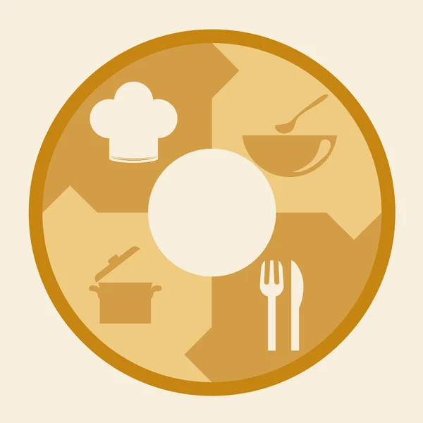 Menu e design de ícones de restaurante — Vetor de Stock