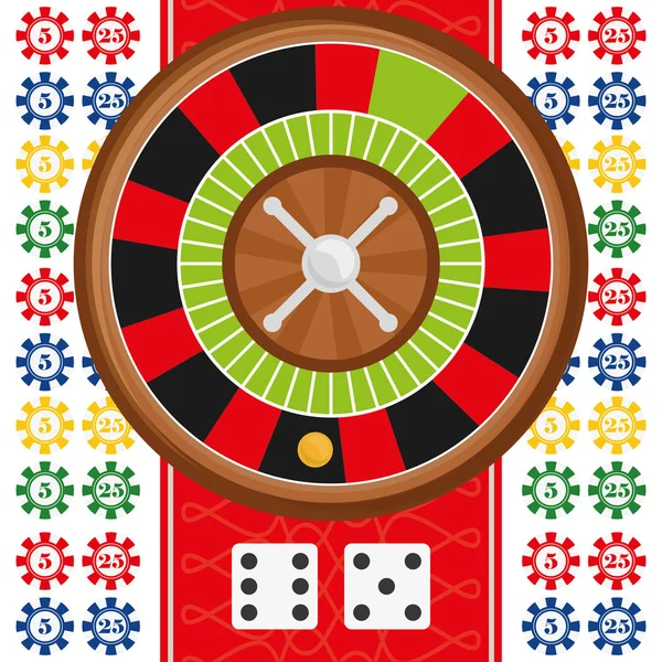 Design von Casino-Symbolen — Stockvektor