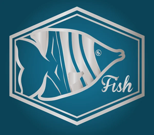 Diseño de iconos de pescado — Vector de stock