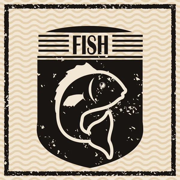Fish icons design — Stock Vector