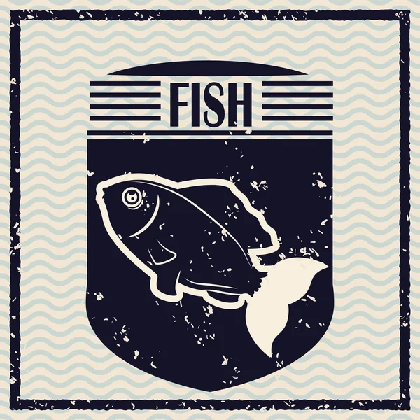 Дизайн рыбных икон — стоковый вектор