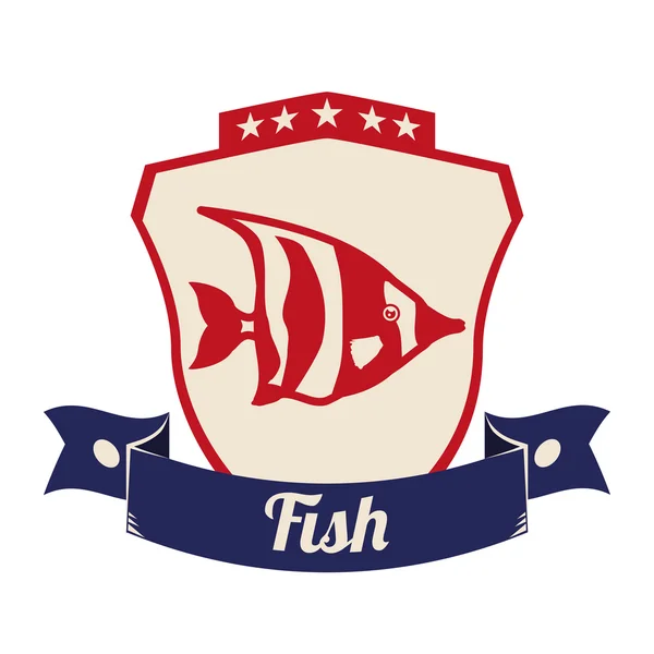 Balık simgeleri tasarım — Stok Vektör