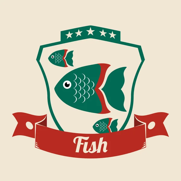 Diseño de iconos de pescado — Vector de stock