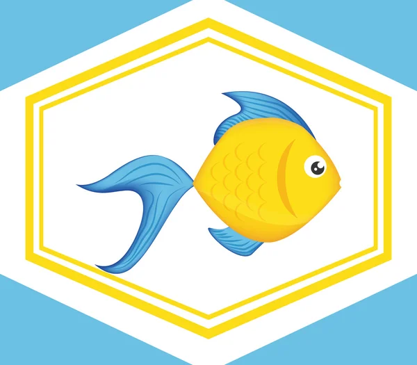 Diseño de iconos de pescado — Vector de stock