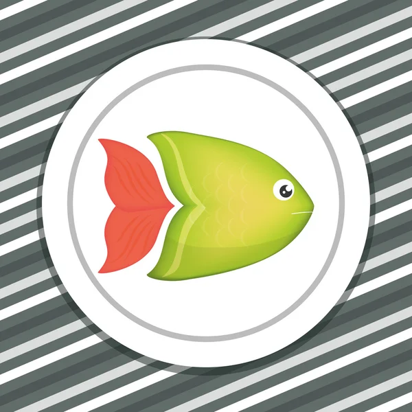 Fisk ikoner design — Stock vektor