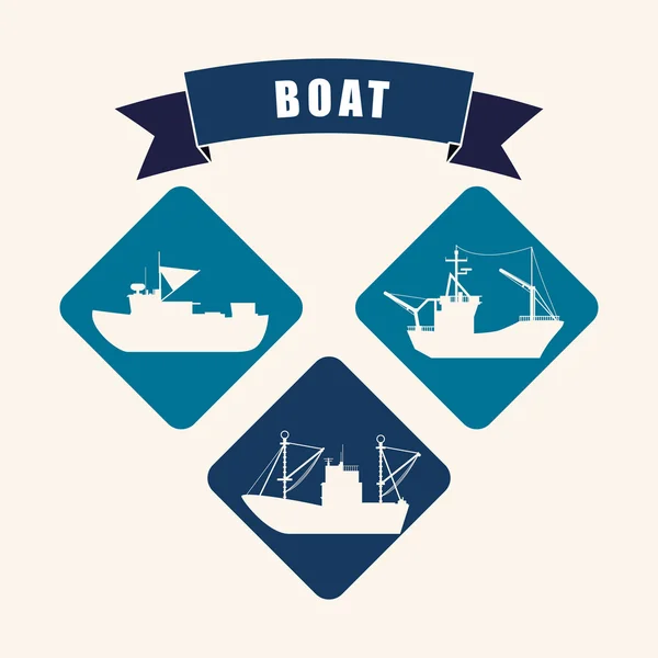 Projekt łódź — Wektor stockowy