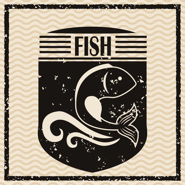 Conception d'icônes de poisson — Image vectorielle