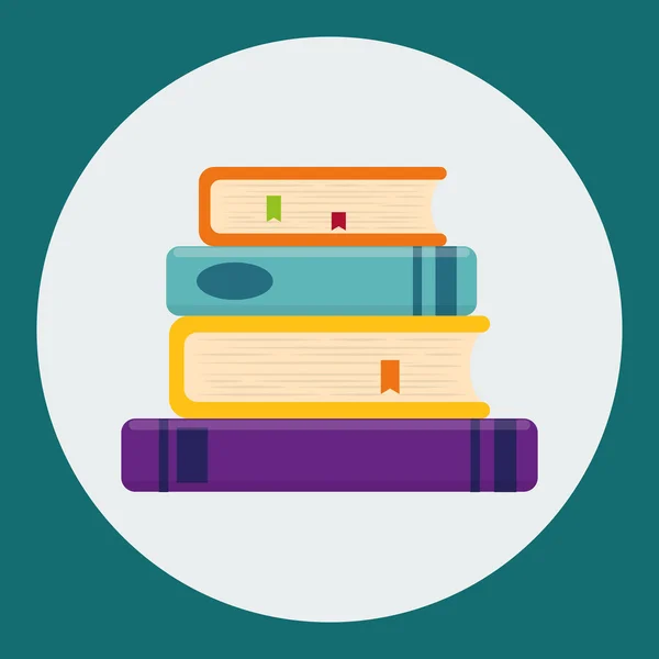 Boek en e-learning iconen ontwerp — Stockvector