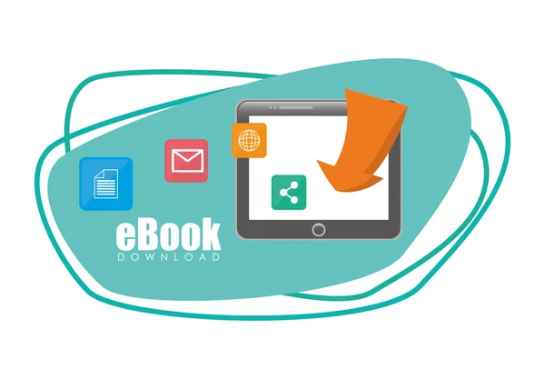 Design von Buch- und E-Learning-Icons — Stockvektor