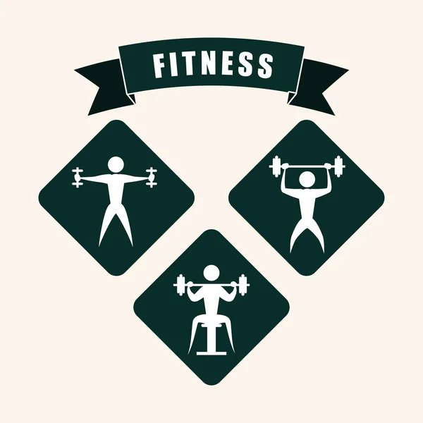 Conception de centre de fitness — Image vectorielle