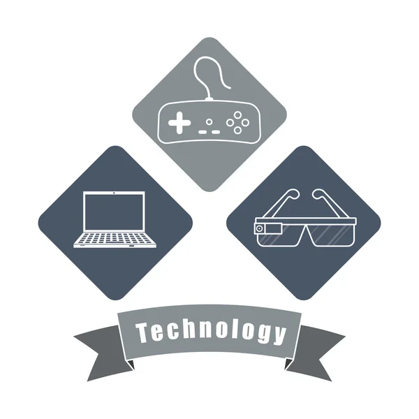 Design de ícones de tecnologia —  Vetores de Stock