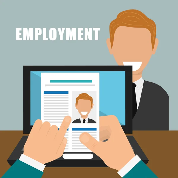 Sök och hitta sysselsättning — Stock vektor