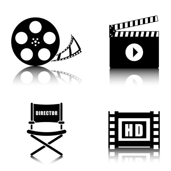 Movie and videofilm entertainment — Stock Vector