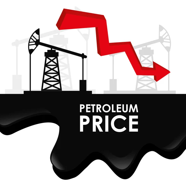 Ropný průmysl a ceny — Stockový vektor