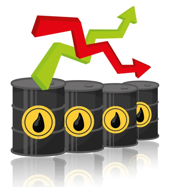Industria petrolifera e prezzi — Vettoriale Stock