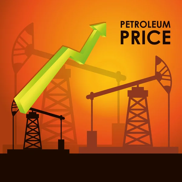 Indústria petrolífera e preços —  Vetores de Stock